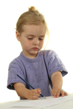 Young girl seeking gifts at Christmas